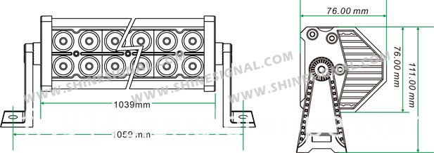 Dual Layer LED Grille Light Bars (DA3-60 180W)